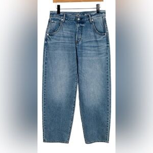 Daily blue women’s jeans barrel leg blue jeans size 27 high rise wide baggy